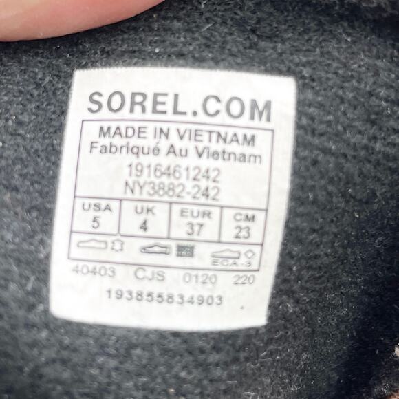Sorel Emelie Combat Boot Womens 5 Waterproof Suede Gold Stars Boho Fairy Grunge - Picture 12 of 13